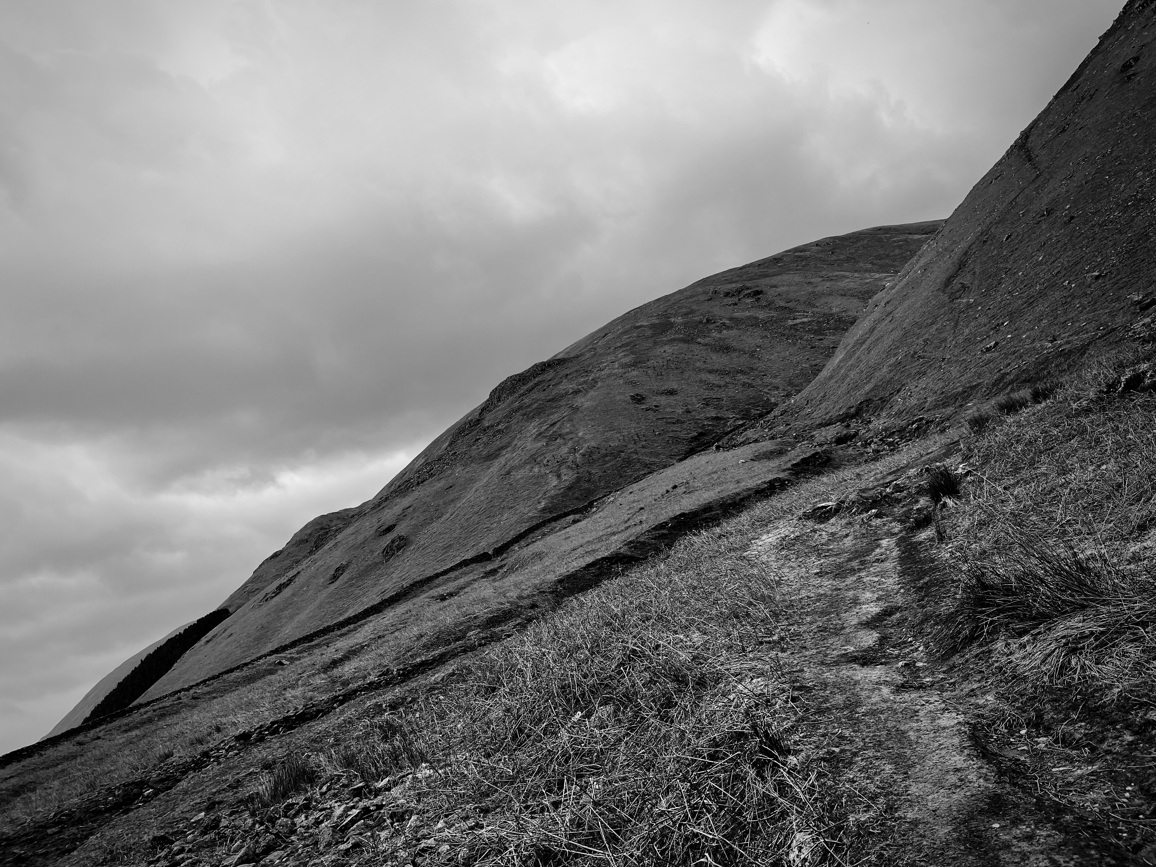 Looking towards Helvellyn from Dunmail Raise.