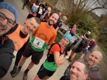 A standard fell race finish line selfie.